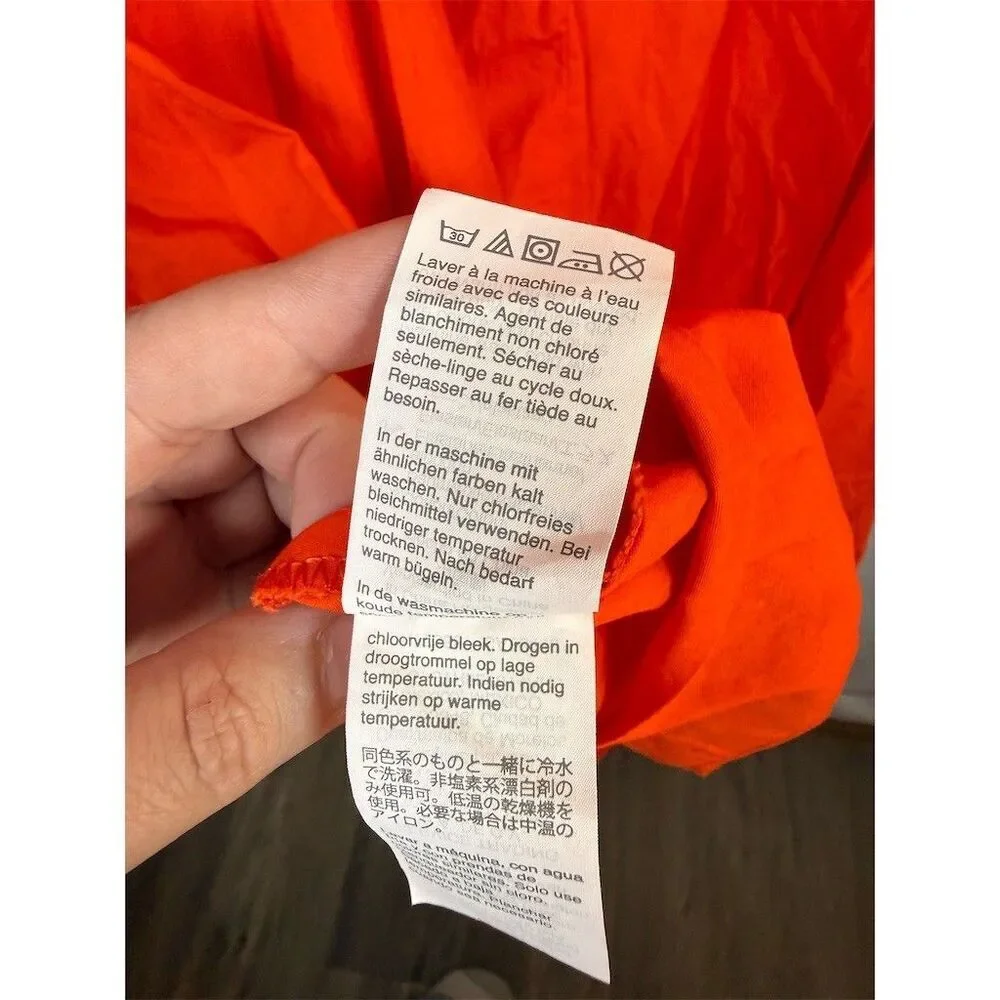 J. by J.Crew Dress Womens Size 00 Orange Sleeveless Wrap Midi Tie Waist